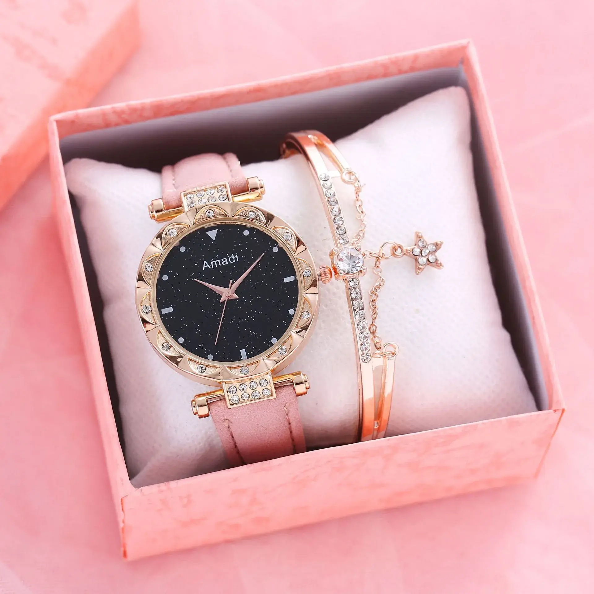 Women's Diamond Quartz Watch Set with Bracelet - Image 29