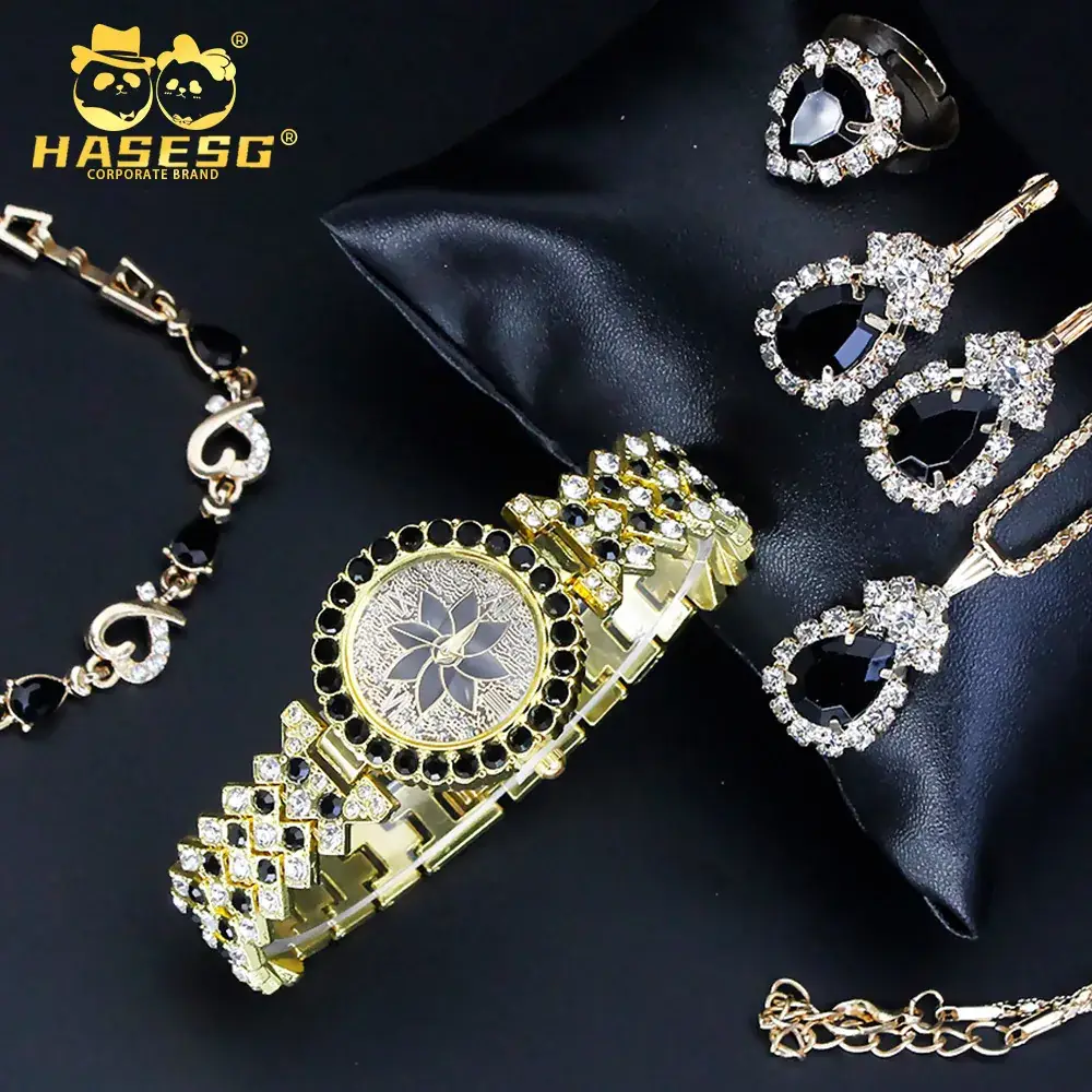 Women's Diamond Quartz Watch Set with Bracelet - Image 35