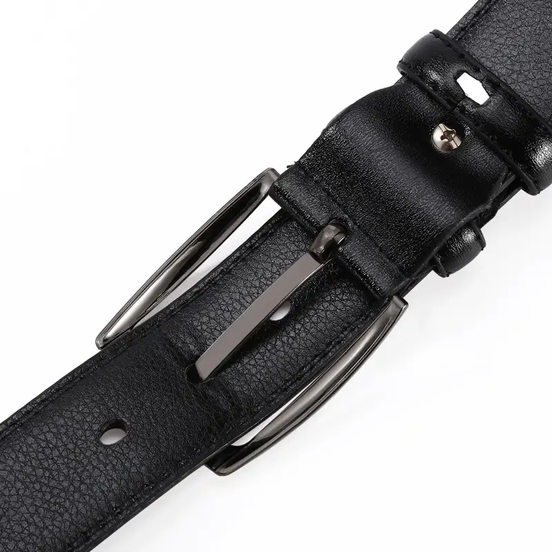 Men's Brown Leather Belt with Silver Buckle - Image 7