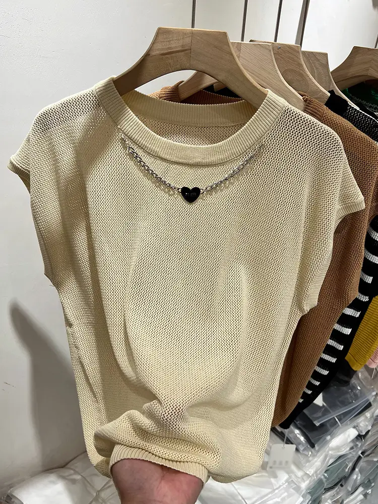 Women Ice Silk Sleeveless Knitted Top 2025 Summer - Image 7