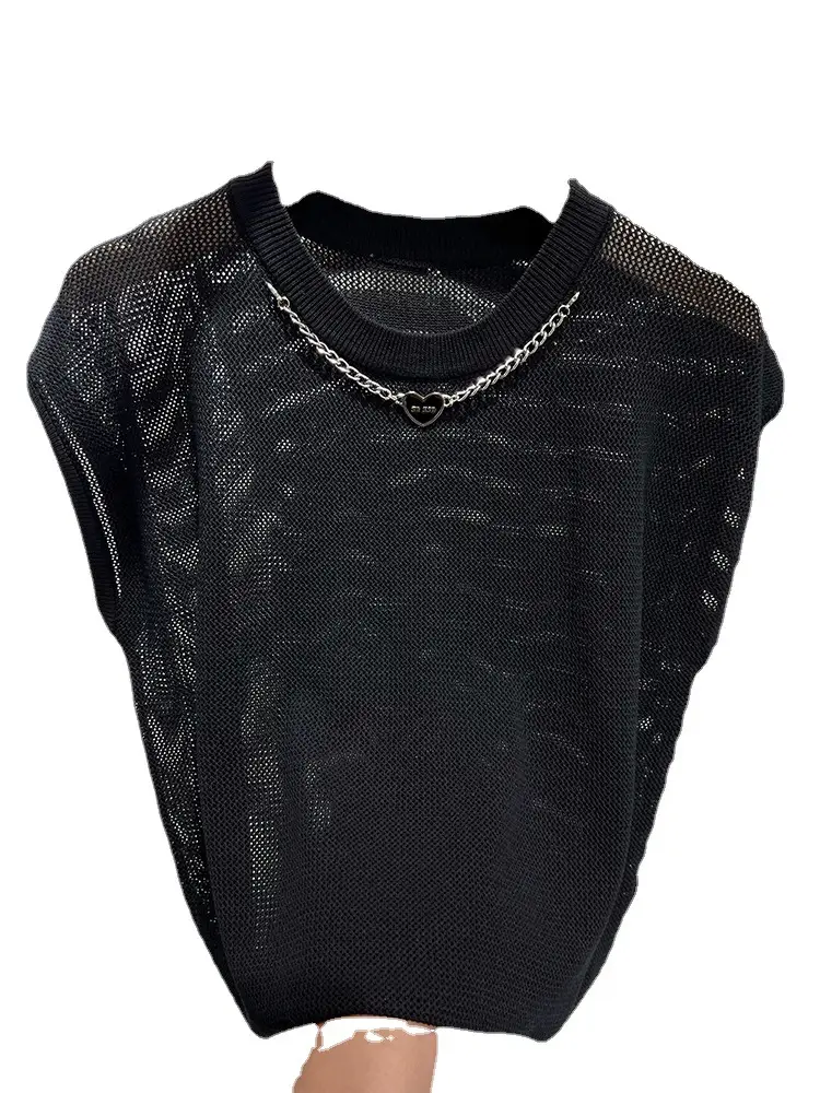 Women Ice Silk Sleeveless Knitted Top 2025 Summer - Image 9
