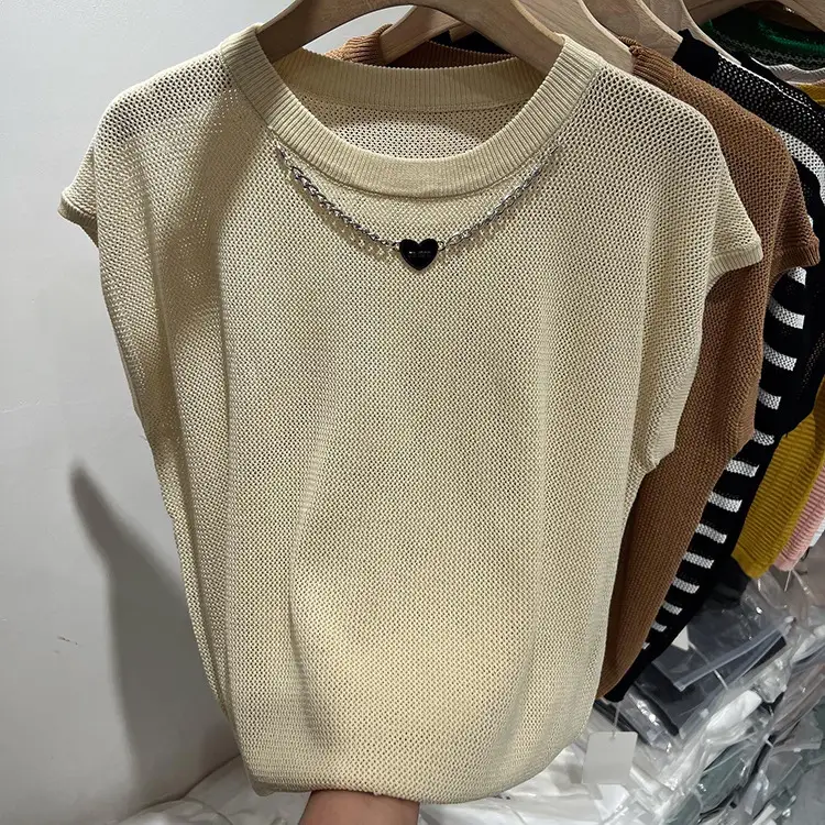 Women Ice Silk Sleeveless Knitted Top 2025 Summer — feature 16