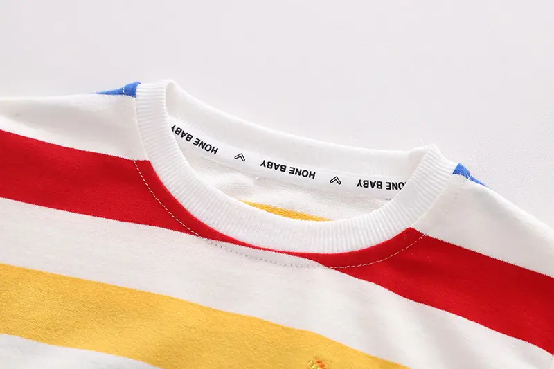 Children's Rainbow Striped T-Shirt Set for Boys 1-5Yr — feature 6