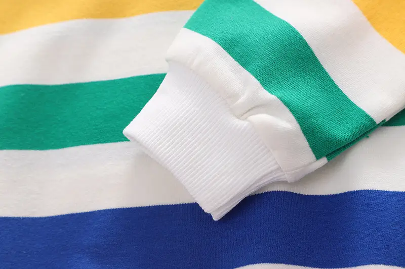 Children's Rainbow Striped T-Shirt Set for Boys 1-5Yr — feature 9