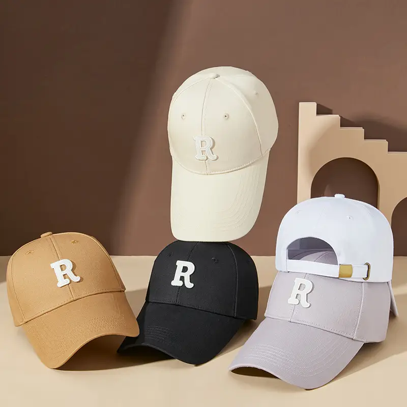 Red Baseball Cap with R Logo for Men Women - Image 18