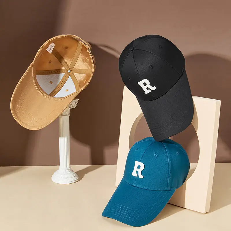 Red Baseball Cap with R Logo for Men Women - Image 19