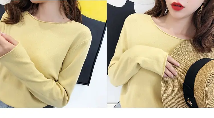 Women Green Knitted Round Neck Sweater Spring 2025 — feature 20