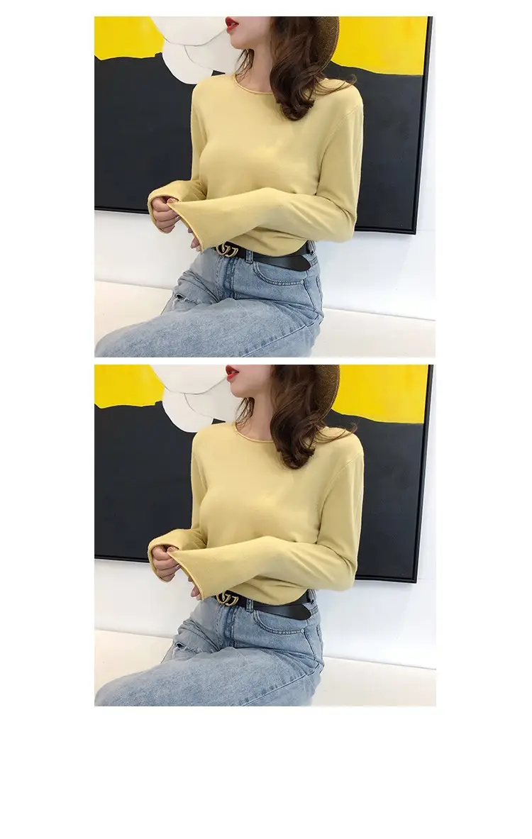 Women Green Knitted Round Neck Sweater Spring 2025 — feature 21