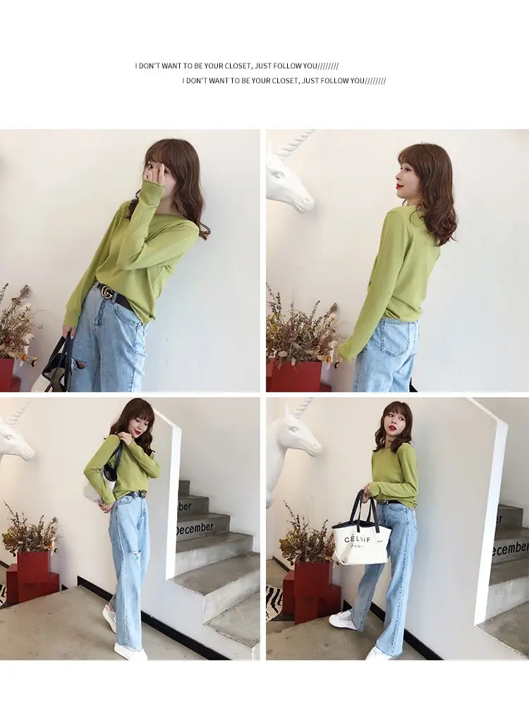Women Green Knitted Round Neck Sweater Spring 2025 — feature 22