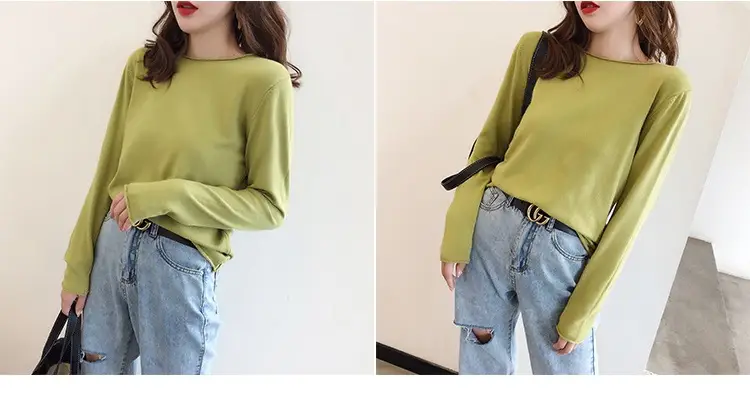 Women Green Knitted Round Neck Sweater Spring 2025 — feature 24