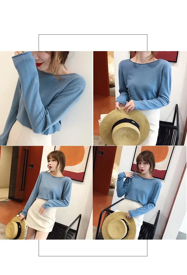 Women Green Knitted Round Neck Sweater Spring 2025 — feature 28