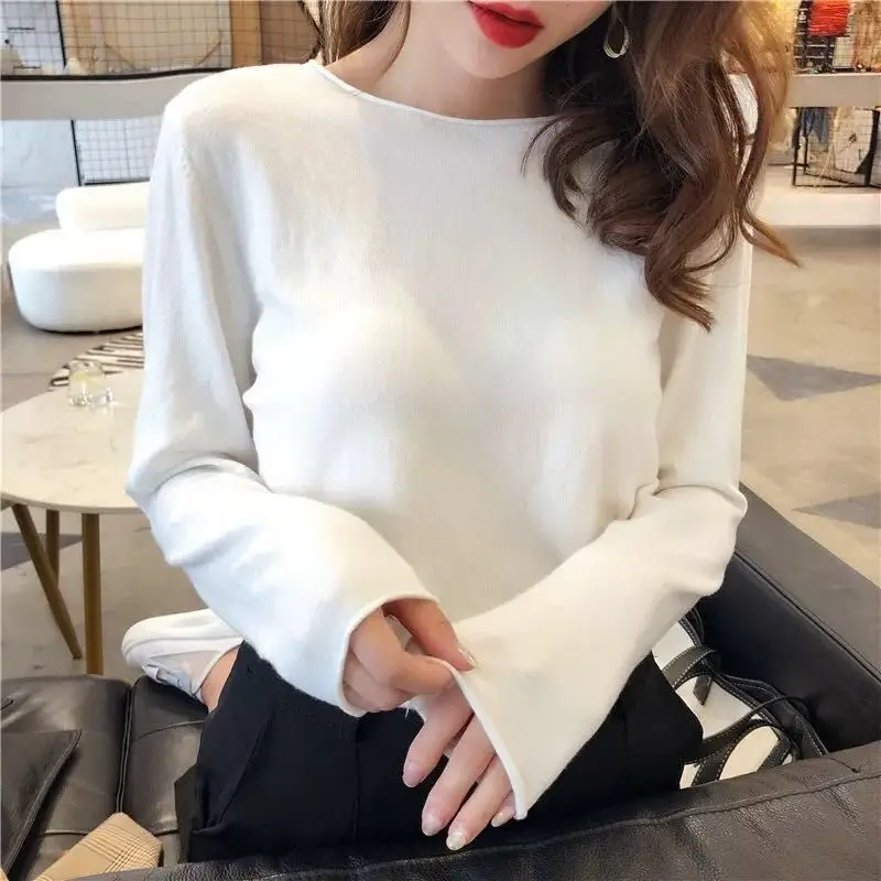 Women Green Knitted Round Neck Sweater Spring 2025 — feature 31