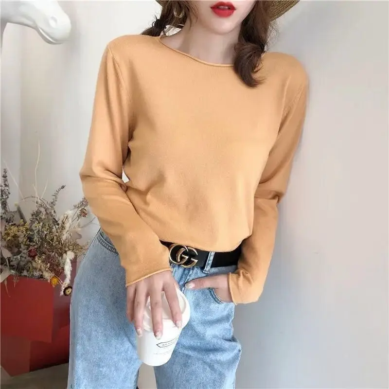 Women Green Knitted Round Neck Sweater Spring 2025 — feature 34