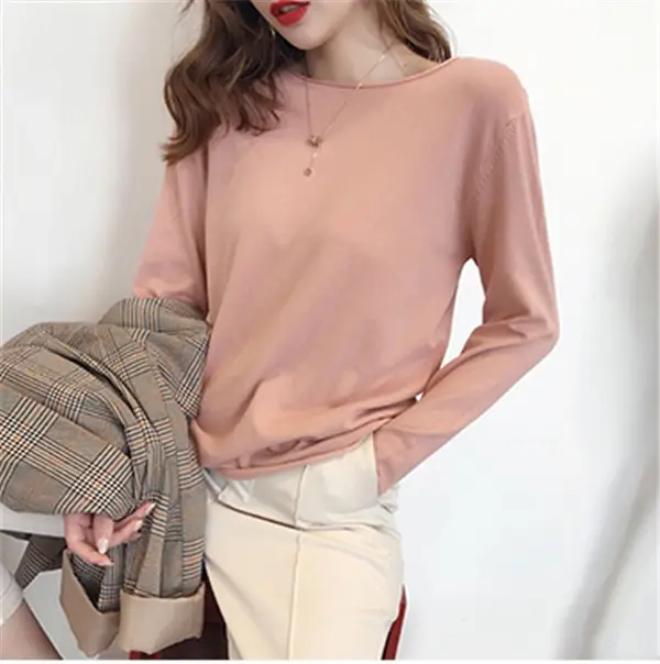 Women Green Knitted Round Neck Sweater Spring 2025 — feature 37