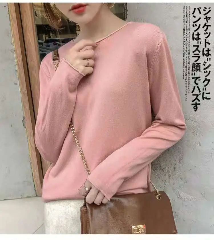 Women Green Knitted Round Neck Sweater Spring 2025 — feature 39