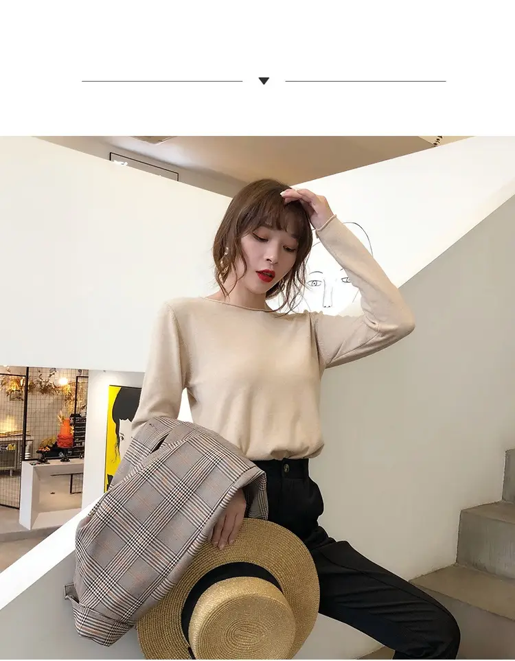 Women Green Knitted Round Neck Sweater Spring 2025 — feature 7