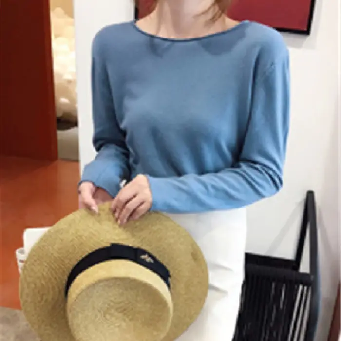Women Green Knitted Round Neck Sweater Spring 2025 - Image 5