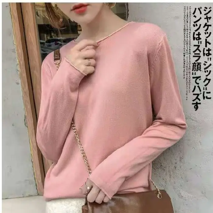 Women Green Knitted Round Neck Sweater Spring 2025 - Image 9