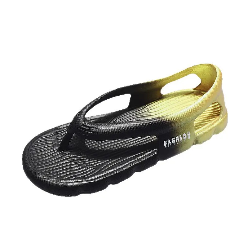 Men Gradient Green White Flip Flops Summer 2025