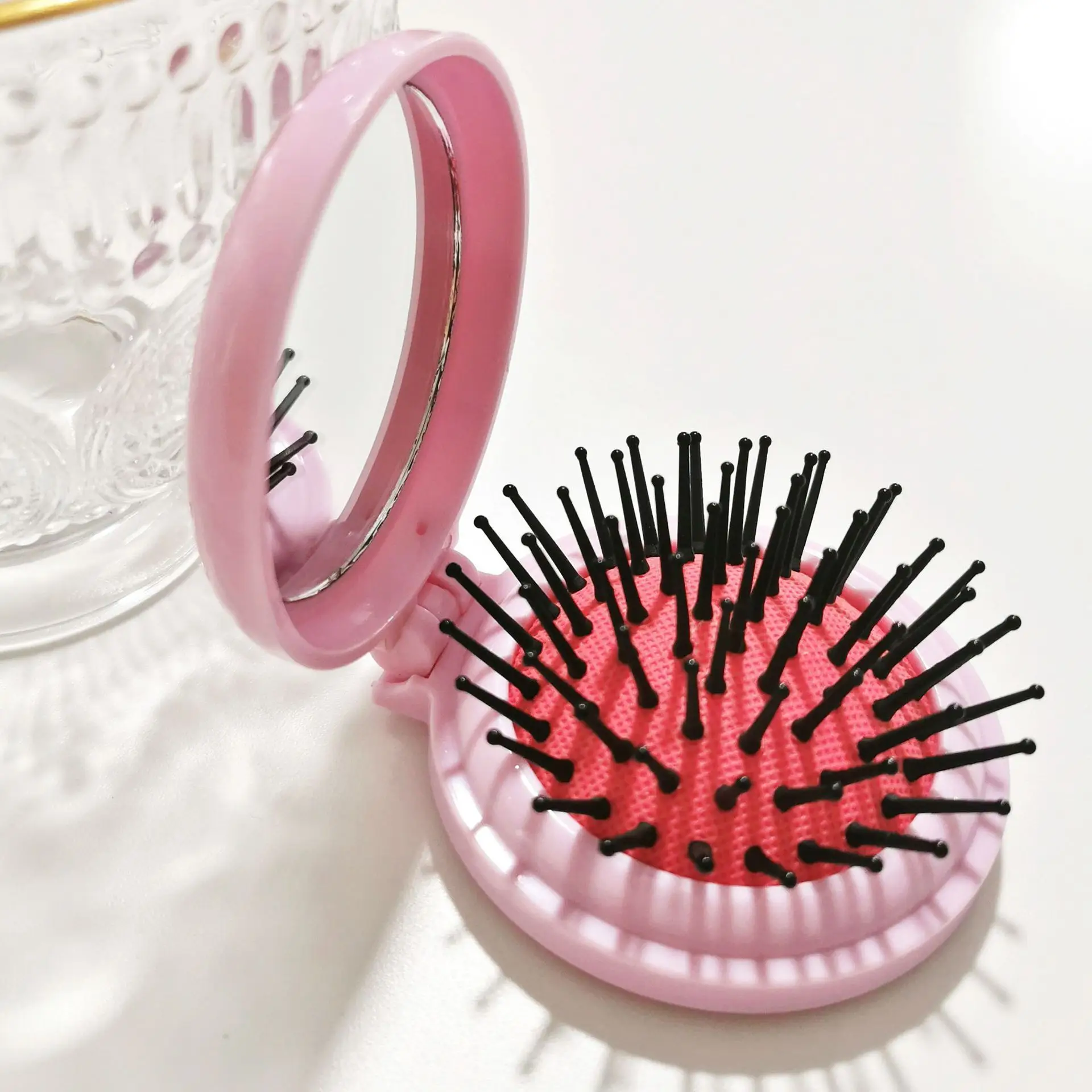 Cross-border Comb Pink Yellow Mirror Cosmetic Mirror Cute Air Cushion Comb - Image 12