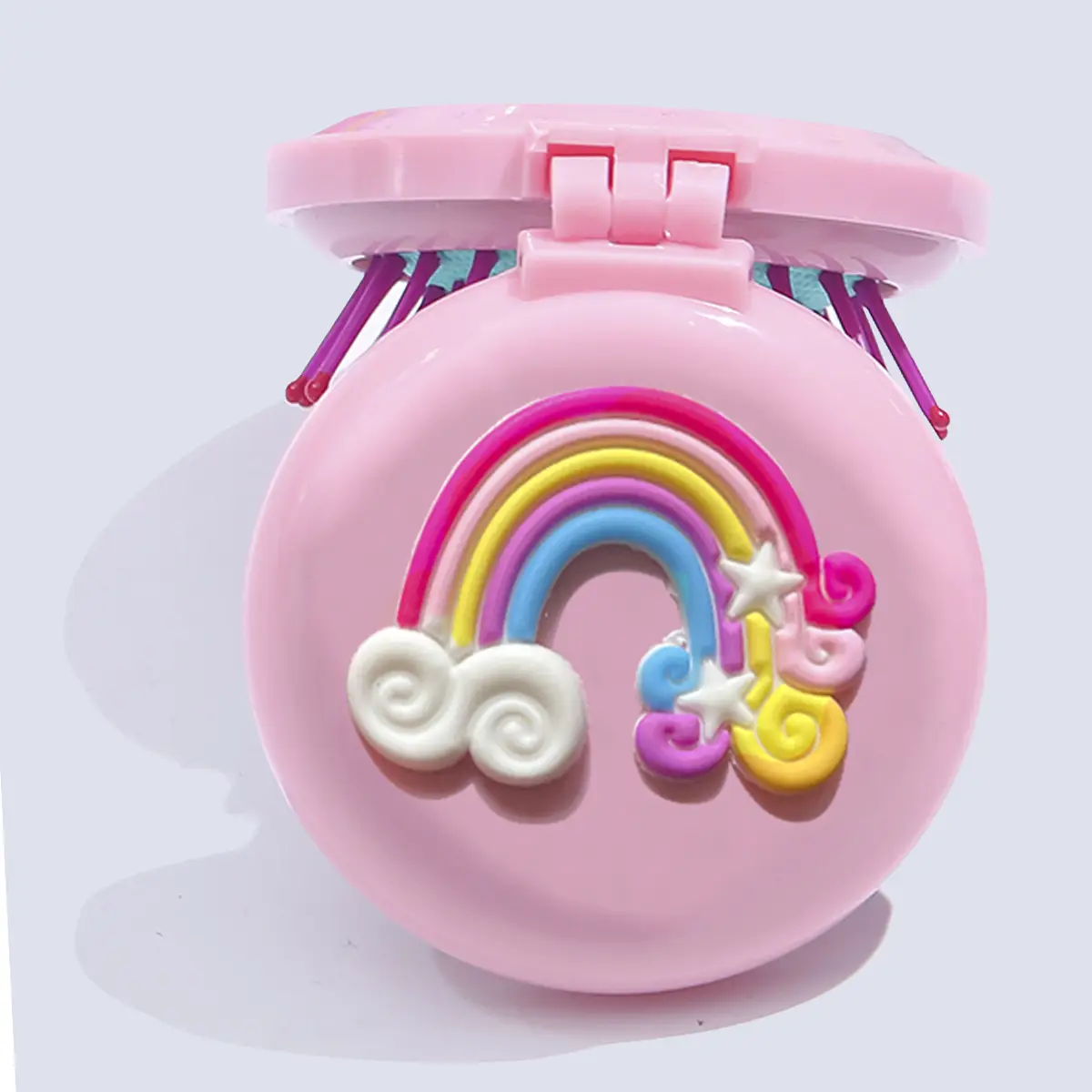 Cross-border Comb Pink Yellow Mirror Cosmetic Mirror Cute Air Cushion Comb - Image 5