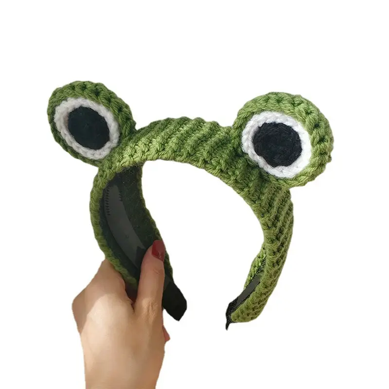 Cute Wool Knitted Frog Headband for Women - Image 12