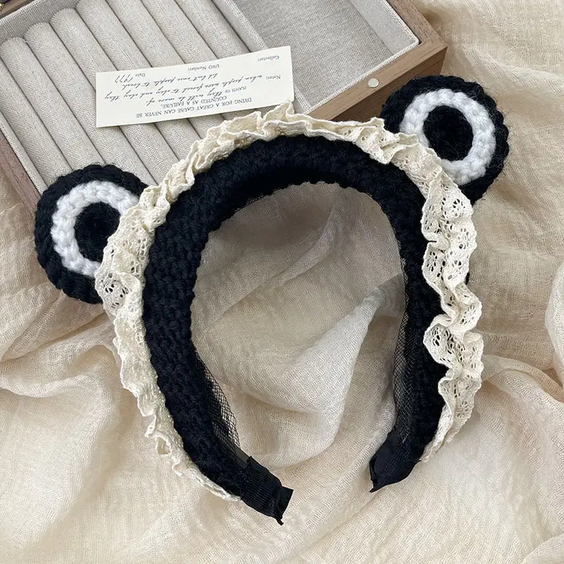 Cute Wool Knitted Frog Headband for Women - Image 5
