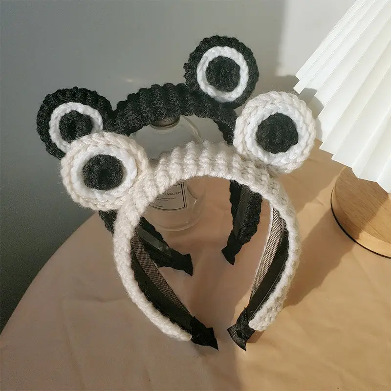 Knitted Wool Frog Headband for Women Autumn Winter - Image 8