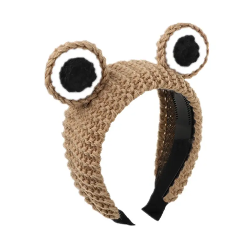 Knitted Wool Frog Headband for Women Autumn Winter - Image 9
