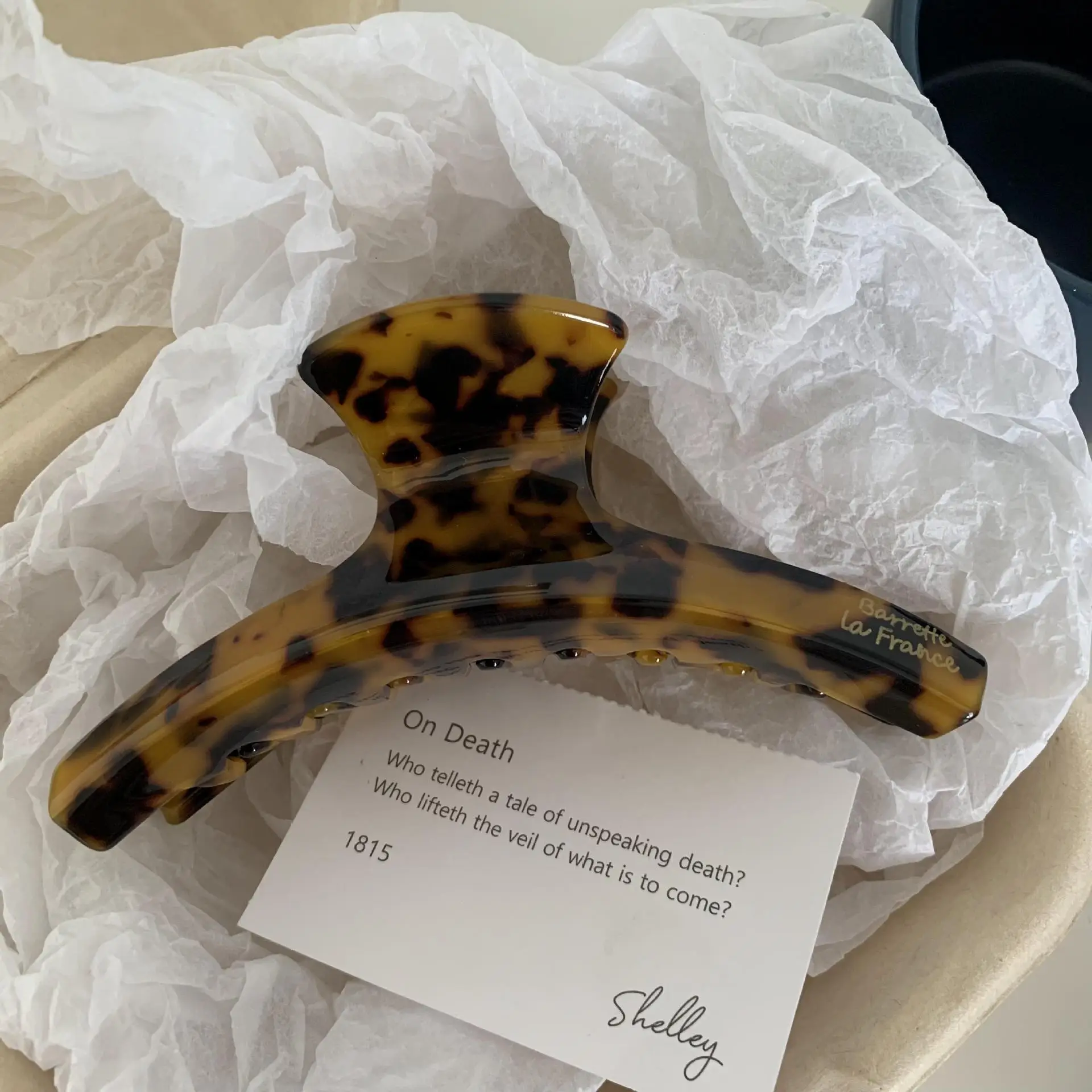 Korean Hairpin Shark Clip Acetic Acid Leopard Print Grab