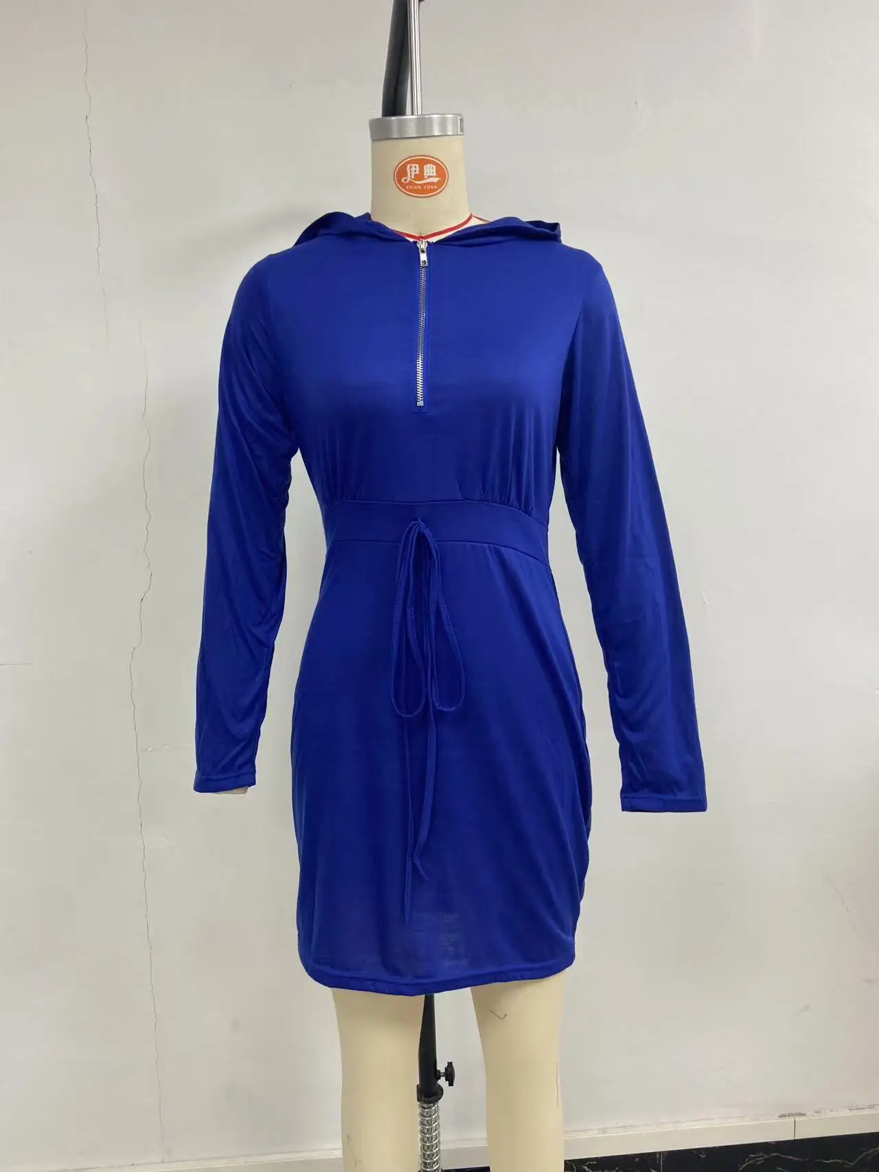 Black Slim Fit Hooded Sweater Skirt for Women — feature 21