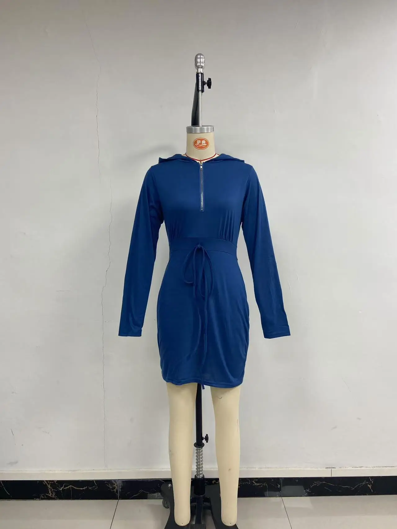 Black Slim Fit Hooded Sweater Skirt for Women — feature 24