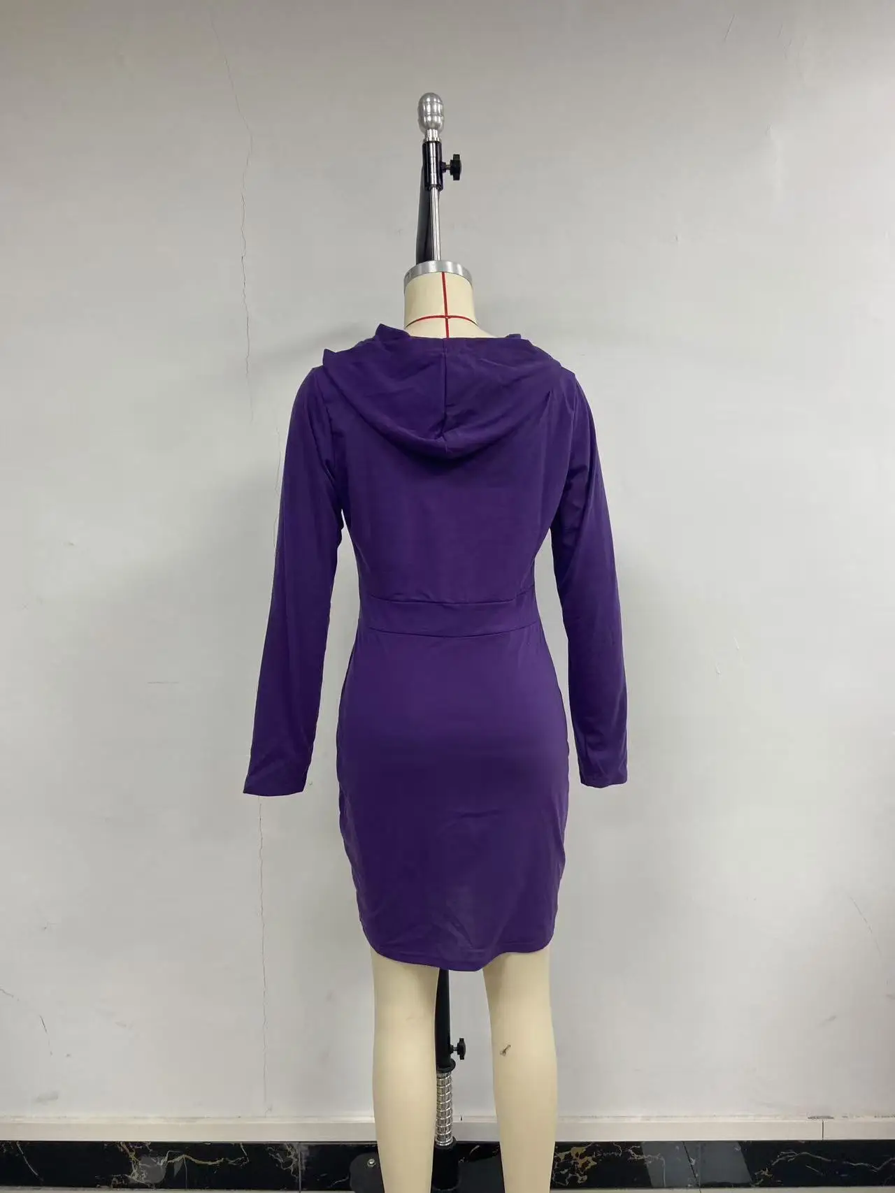 Black Slim Fit Hooded Sweater Skirt for Women — feature 25