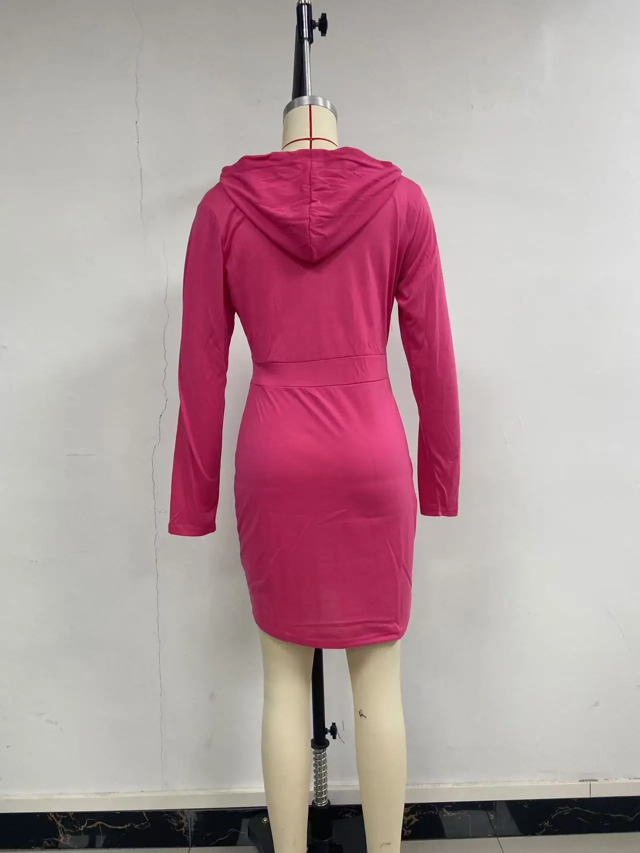 Black Slim Fit Hooded Sweater Skirt for Women — feature 29