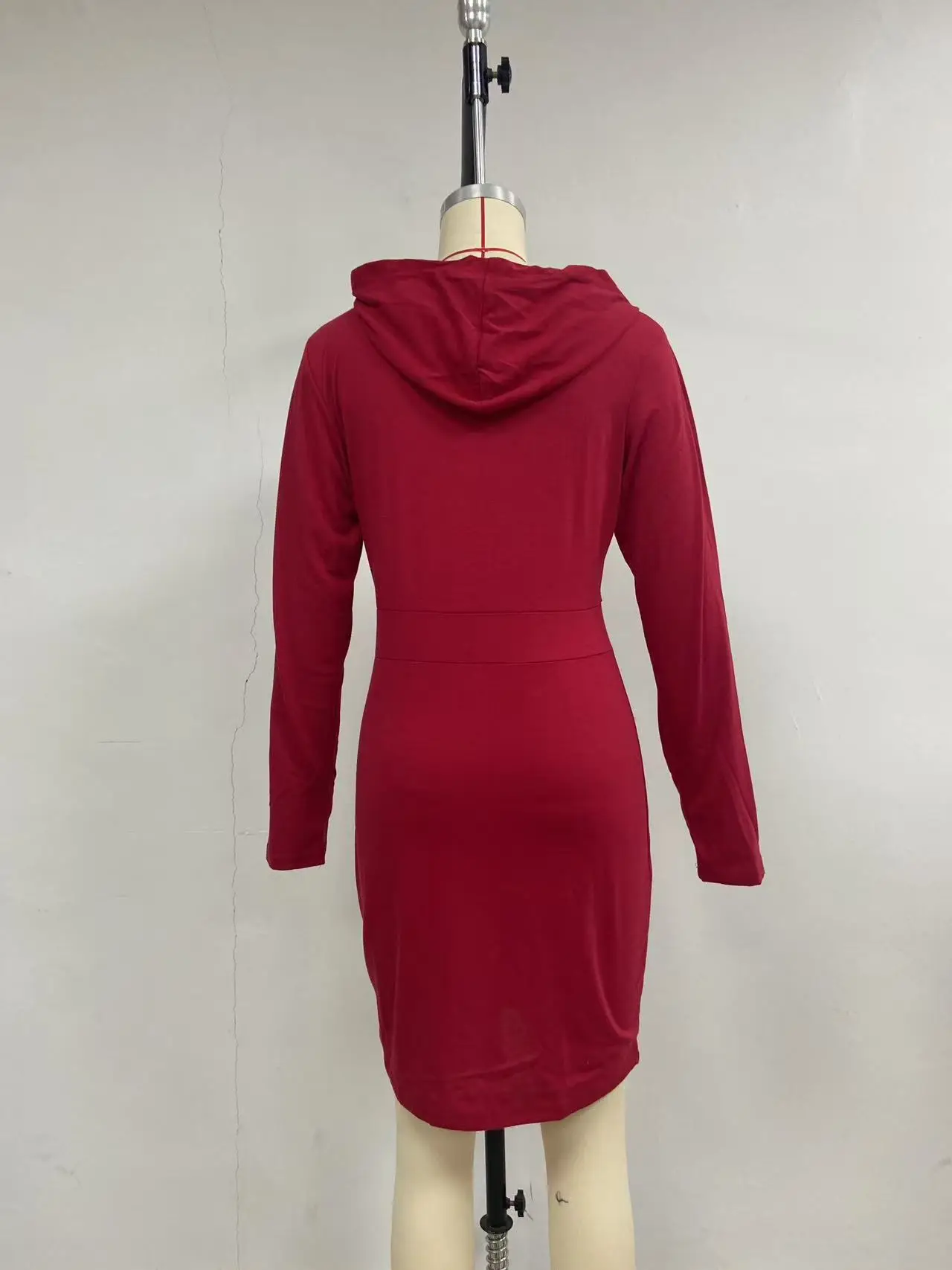 Black Slim Fit Hooded Sweater Skirt for Women — feature 31