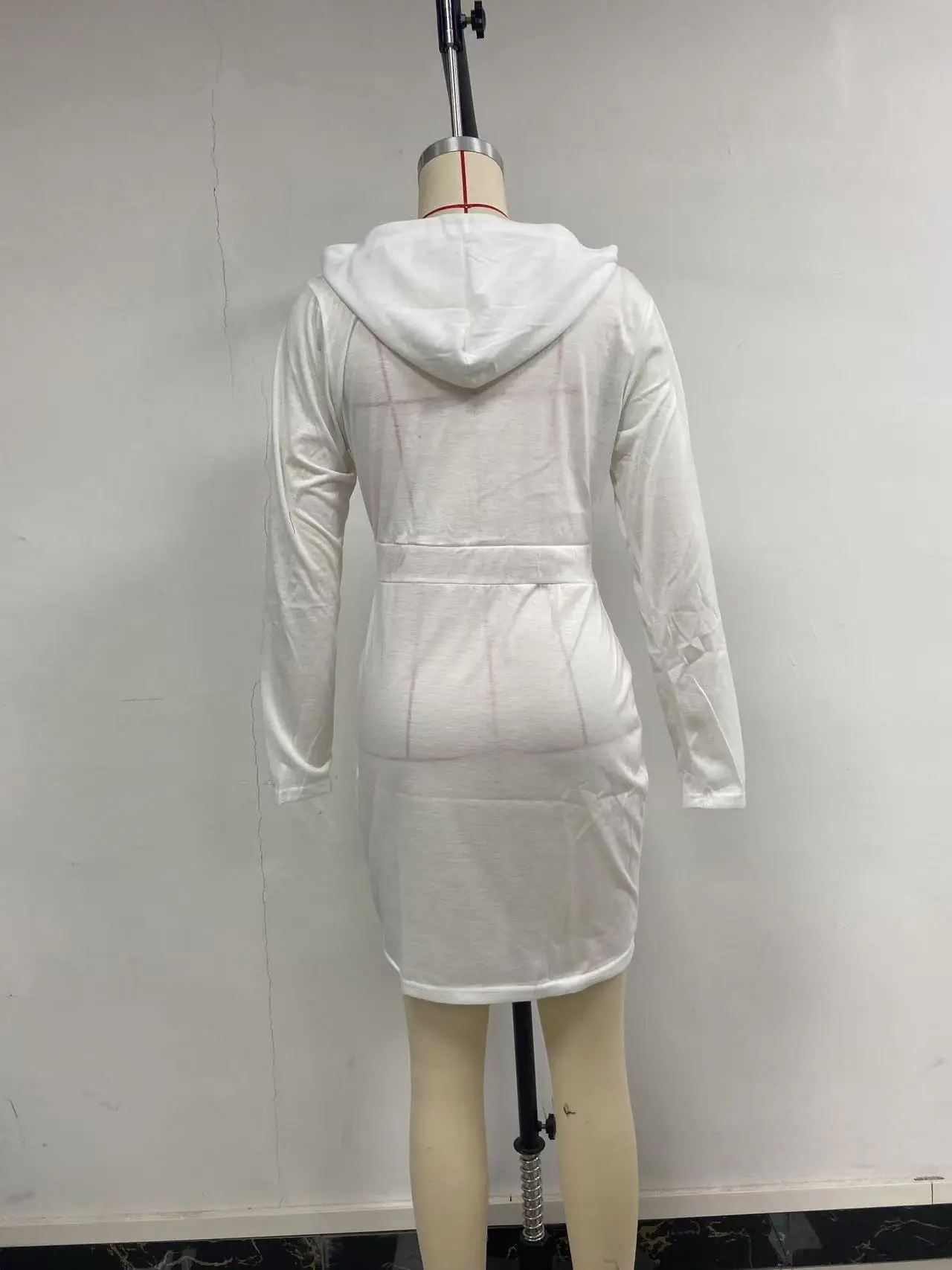 Black Slim Fit Hooded Sweater Skirt for Women — feature 33