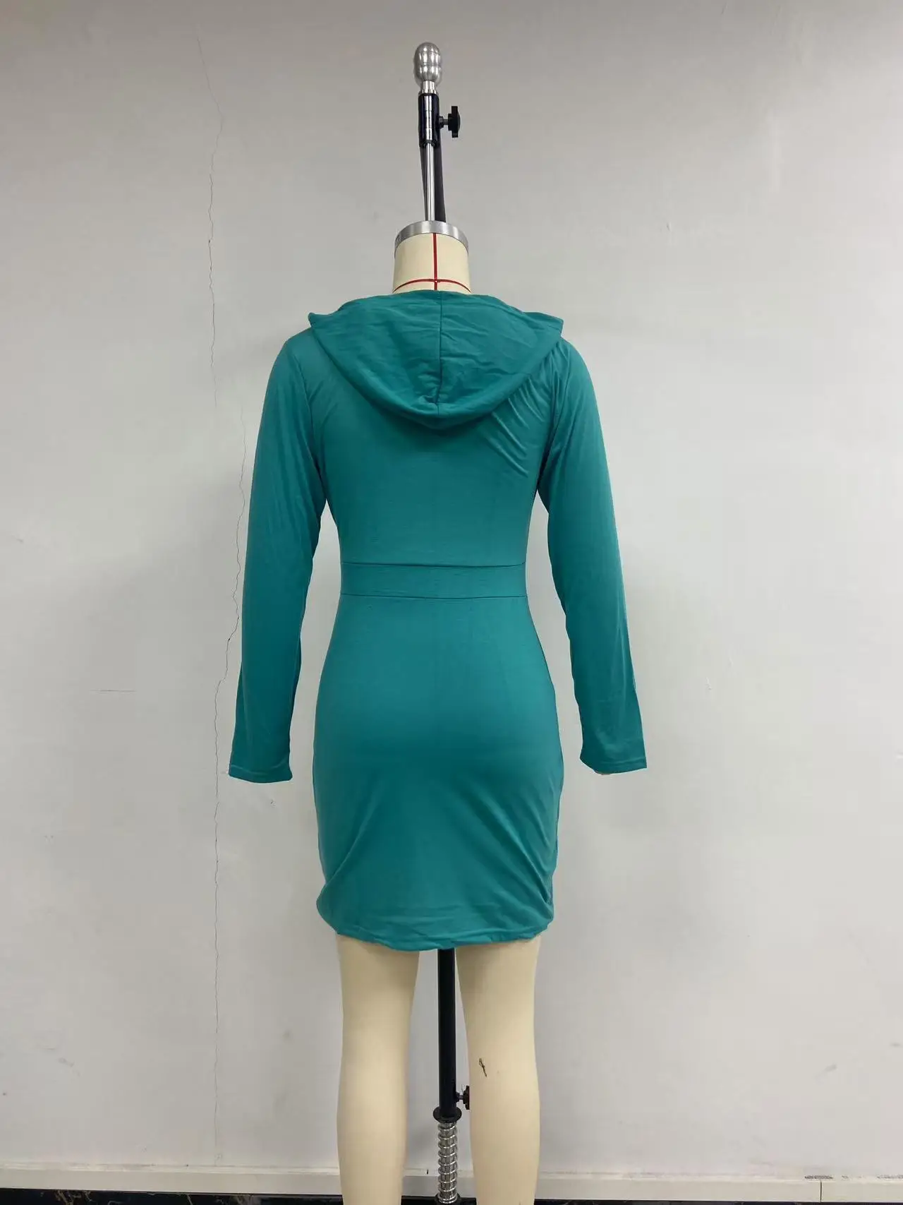 Black Slim Fit Hooded Sweater Skirt for Women — feature 36