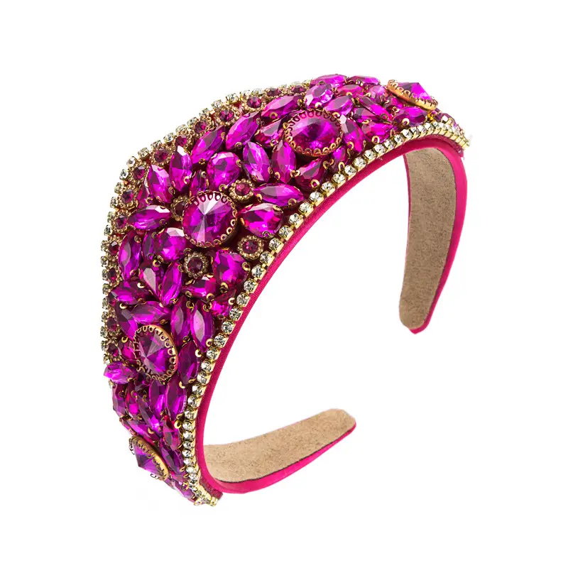 Baroque Red Crystal Hairband for Women - Image 21