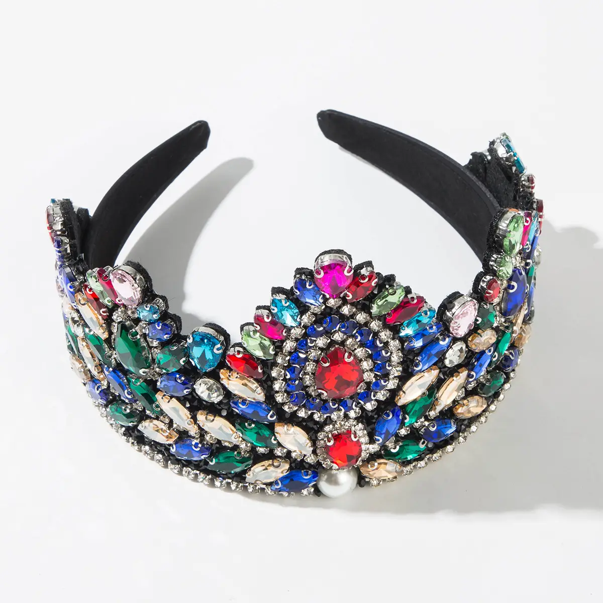 Baroque Red Crystal Hairband for Women - Image 10
