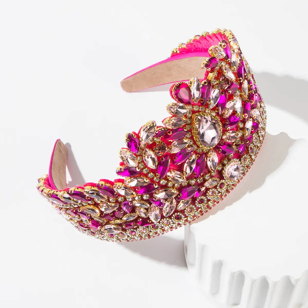 Baroque Red Crystal Hairband for Women - Image 16
