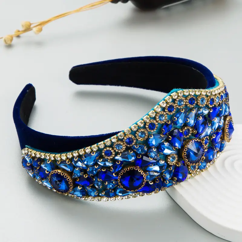 Baroque Red Crystal Hairband for Women - Image 8