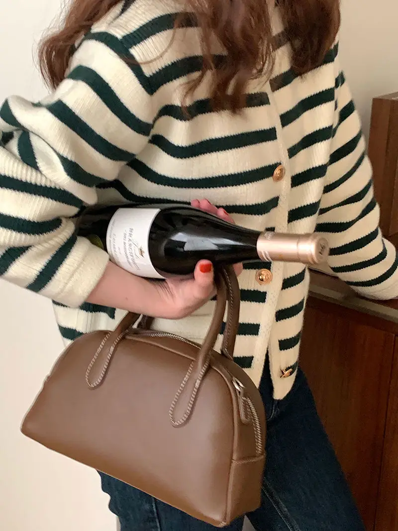 Women Striped Knitted Cardigan Autumn Winter Inner Top — feature 17