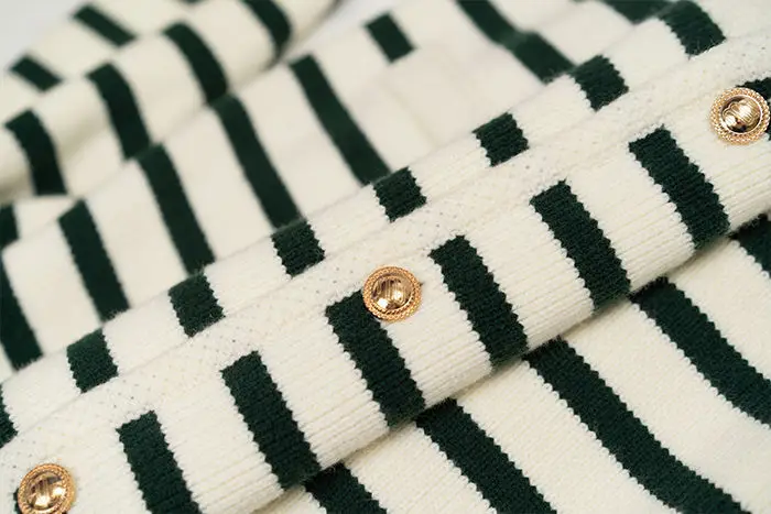 Women Striped Knitted Cardigan Autumn Winter Inner Top — feature 5