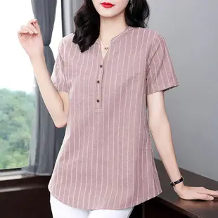 Women Loose Slim T-shirt Brown Artistic Design Large — feature 5