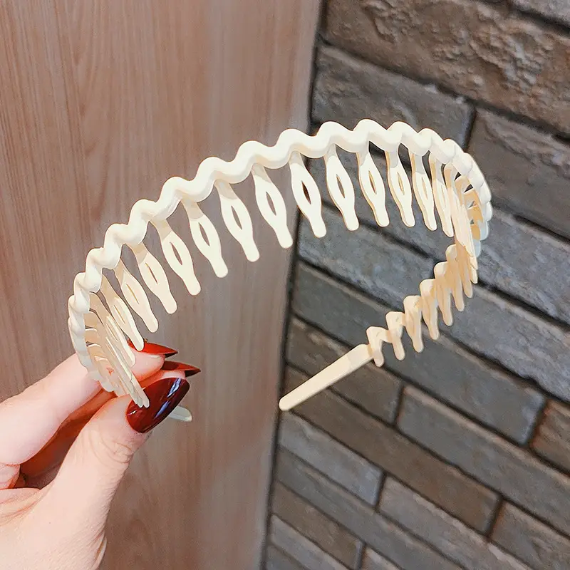 2022 New Style Face Wash Hair Band Women's Broken Hair Bangs with Toothed Non-slip Headband Hair Bundles Korean Internet Celebrity Headwear - Image 3