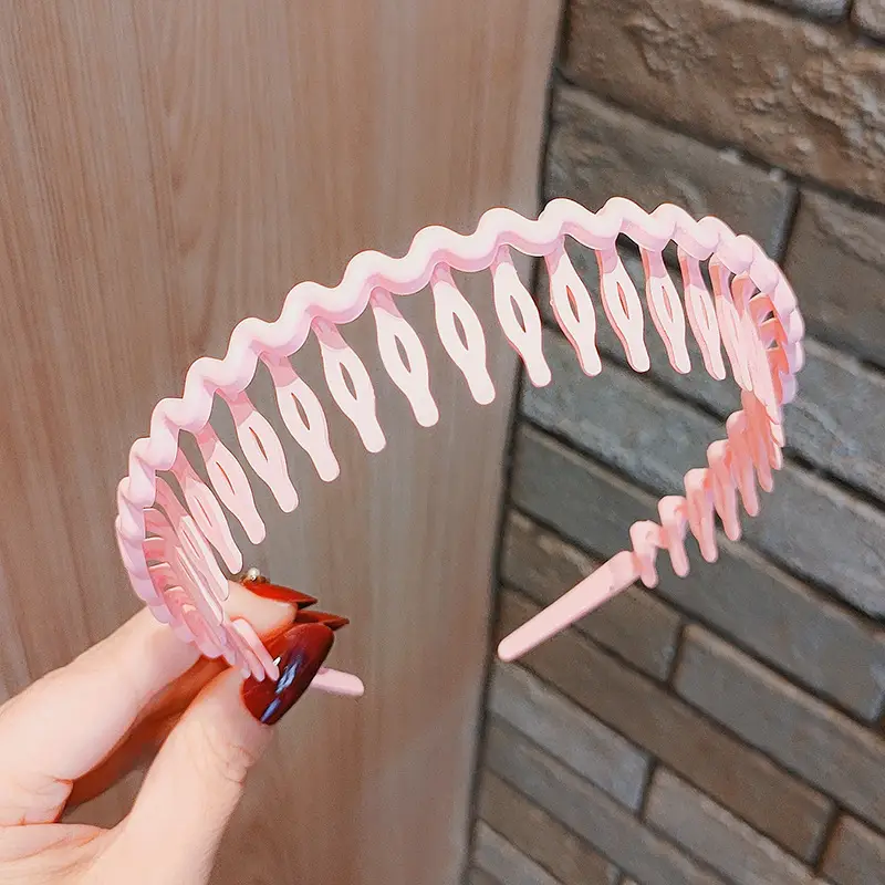 2022 New Style Face Wash Hair Band Women's Broken Hair Bangs with Toothed Non-slip Headband Hair Bundles Korean Internet Celebrity Headwear - Image 5