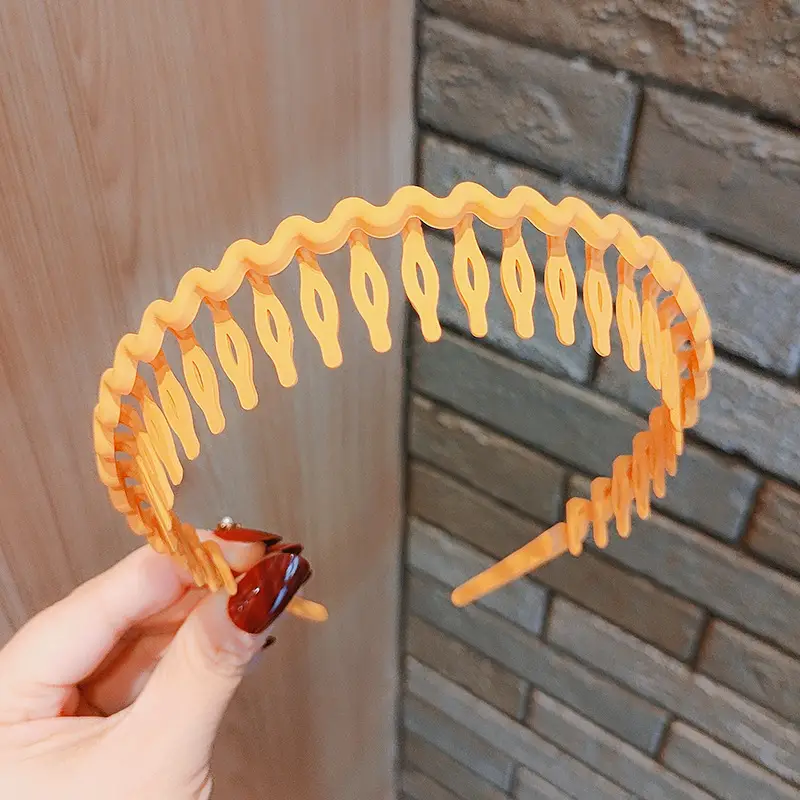 2022 New Style Face Wash Hair Band Women's Broken Hair Bangs with Toothed Non-slip Headband Hair Bundles Korean Internet Celebrity Headwear - Image 8