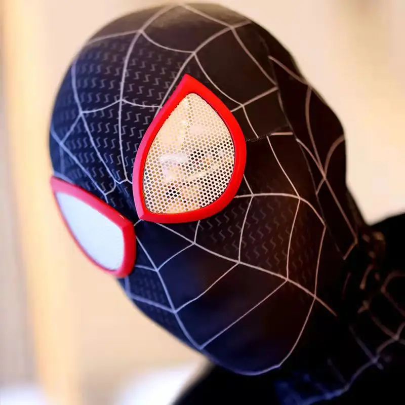 Spider-Man Black Red Mask Headgear Miles Same Style - Image 2
