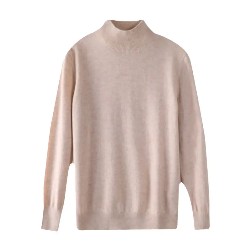 Women Woolen Half-Turtleneck Sweater Yellow - Image 21