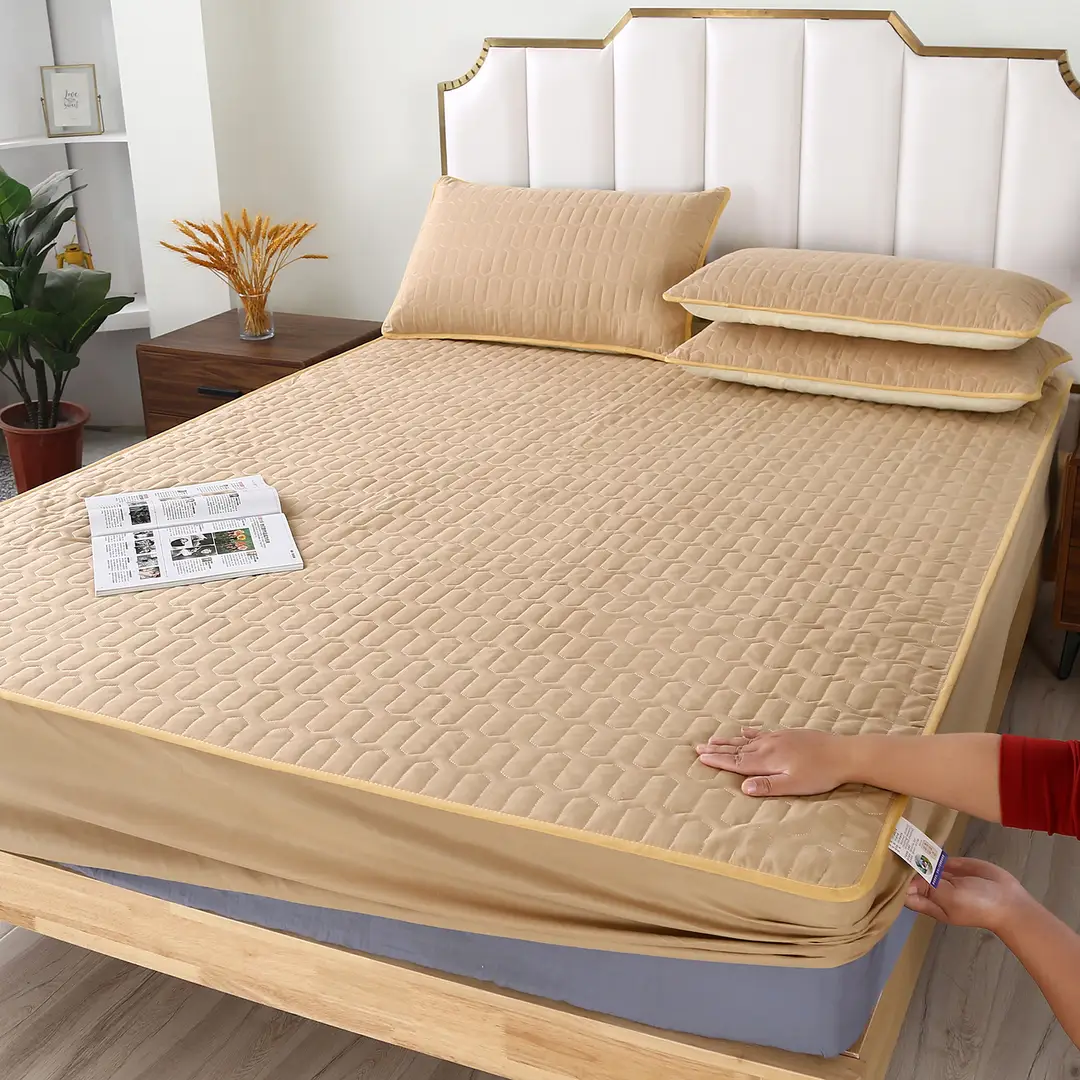 Cross-border cotton waterproof bed hat thickened urine-proof bedspread Simmons mattress protective cover cotton dust cover wholesale